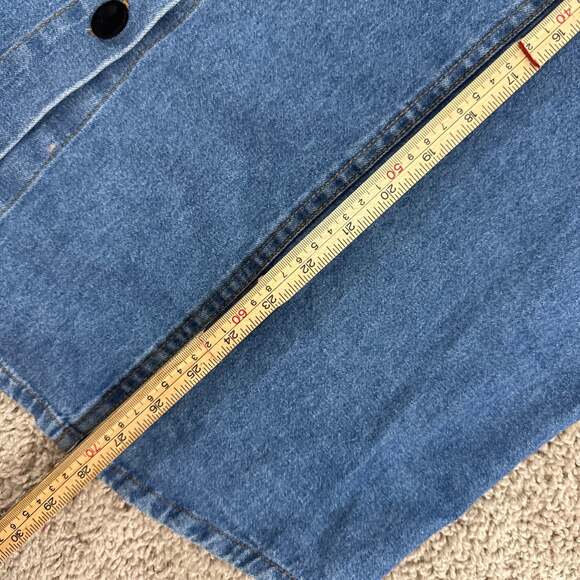 Vintage Delta Burke Collection Denim Jacket USA Velvet Collar Womens L Blue EUC - Picture 5 of 7